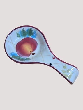 Vintage Heritage Mint Ltd. "Gatherings" Ceramic Apple Spoon Rest - Like New